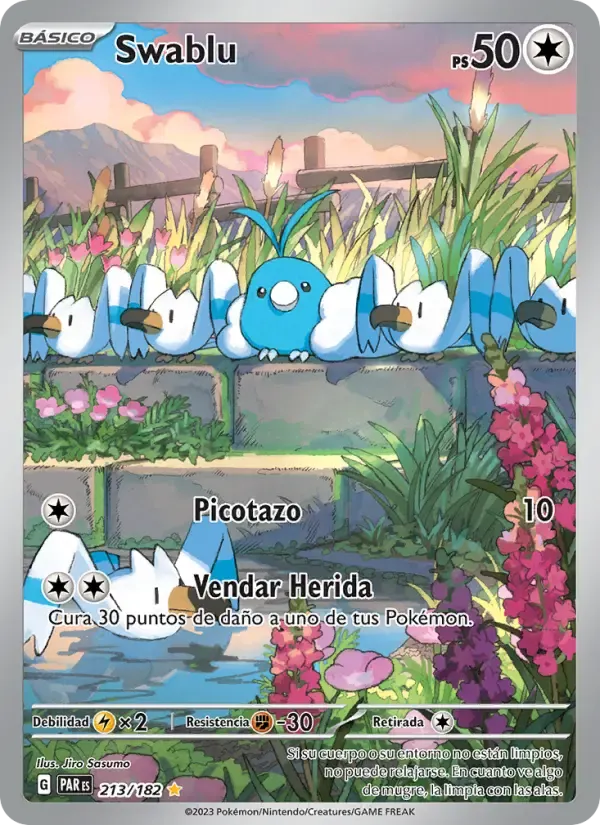 Swablu — Brecha Paradójica 213 Spanish Pokémon card