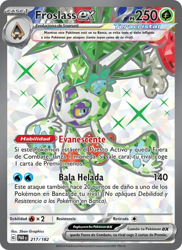 Froslass ex — Brecha Paradójica 217 Spanish Pokémon card
