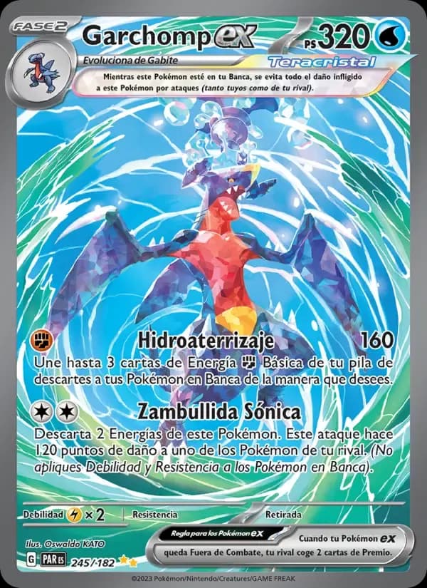 Garchomp ex — Brecha Paradójica 245 Spanish Pokémon card
