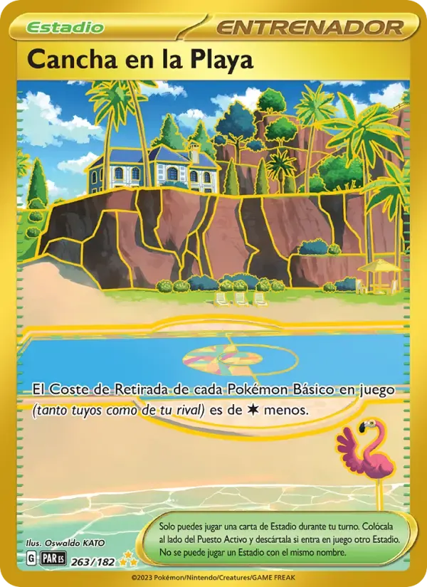 Cancha en la Playa — Brecha Paradójica 263 Spanish Pokémon card