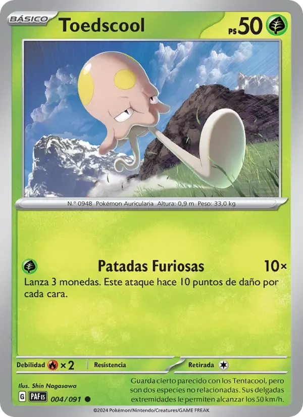Toedscool — Destinos de Paldea 4 Spanish Pokémon card