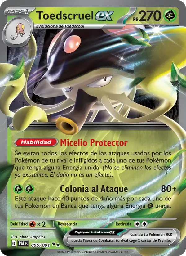 Toedscruel ex — Destinos de Paldea 5 Spanish Pokémon card