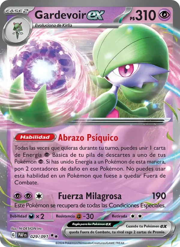 Gardevoir ex — Destinos de Paldea 29 Spanish Pokémon card