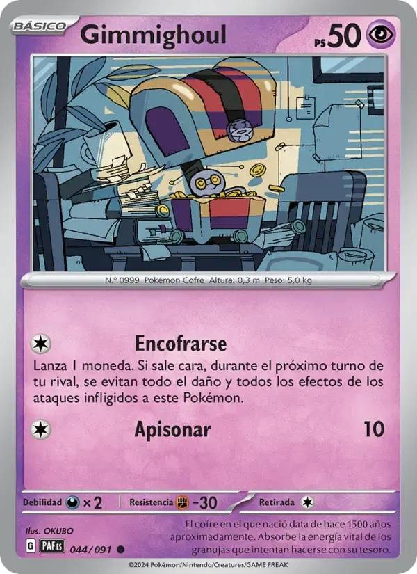 Gimmighoul — Destinos de Paldea 44 Spanish Pokémon card