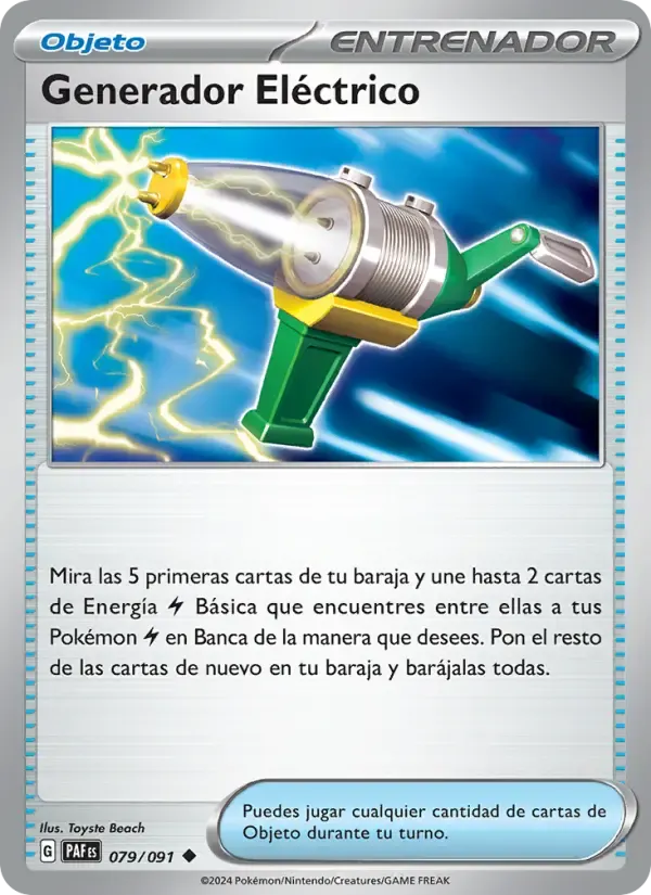 Generador Eléctrico — Destinos de Paldea 79 Spanish Pokémon card