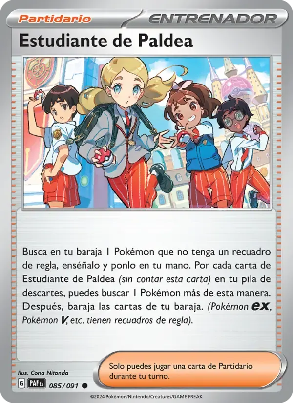 Estudiante de Paldea — Destinos de Paldea 85 Spanish Pokémon card