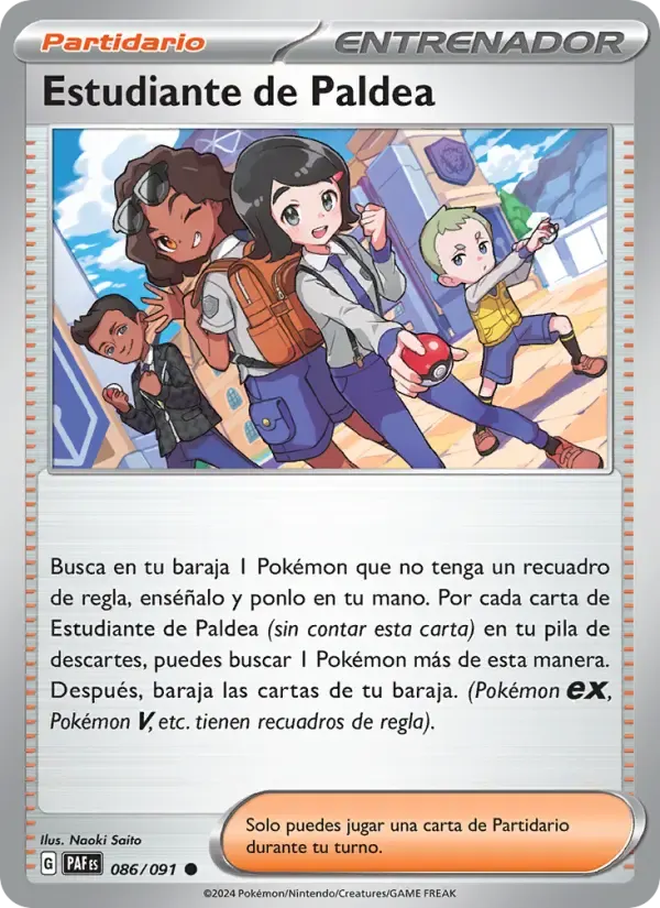 Estudiante de Paldea — Destinos de Paldea 86 Spanish Pokémon card