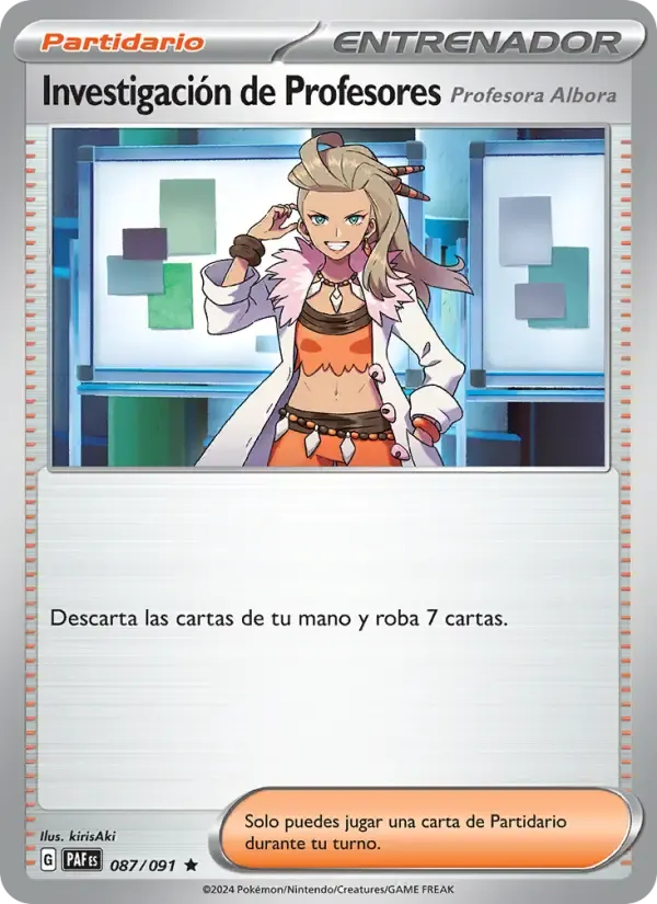 Investigación de Profesores — Destinos de Paldea 87 Spanish Pokémon card