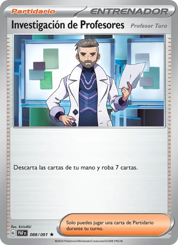 Investigación de Profesores — Destinos de Paldea 88 Spanish Pokémon card