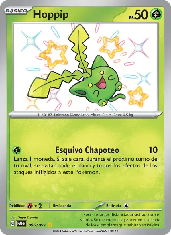 Hoppip — Destinos de Paldea 96 Spanish Pokémon card