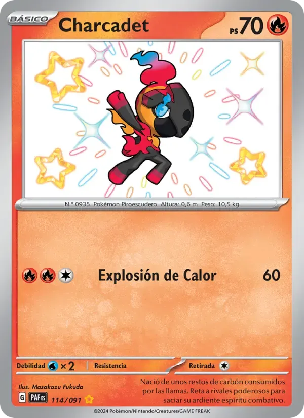 Charcadet — Destinos de Paldea 114 Spanish Pokémon card