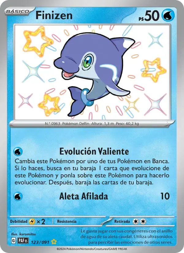 Finizen — Destinos de Paldea 123 Spanish Pokémon card