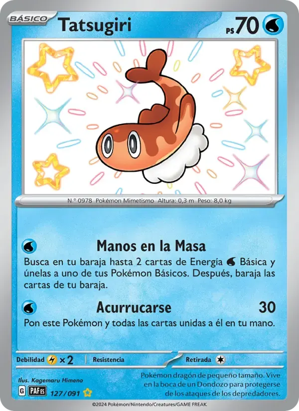 Tatsugiri — Destinos de Paldea 127 Spanish Pokémon card