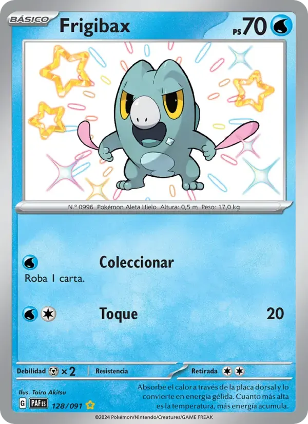 Frigibax — Destinos de Paldea 128 Spanish Pokémon card