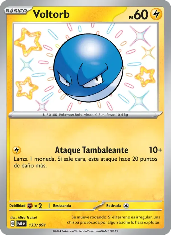 Voltorb — Destinos de Paldea 133 Spanish Pokémon card