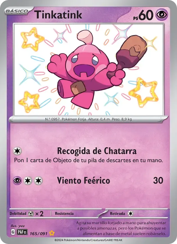 Tinkatink — Destinos de Paldea 165 Spanish Pokémon card