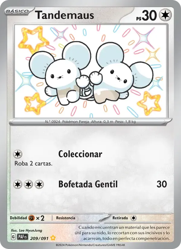 Tandemaus — Destinos de Paldea 209 Spanish Pokémon card