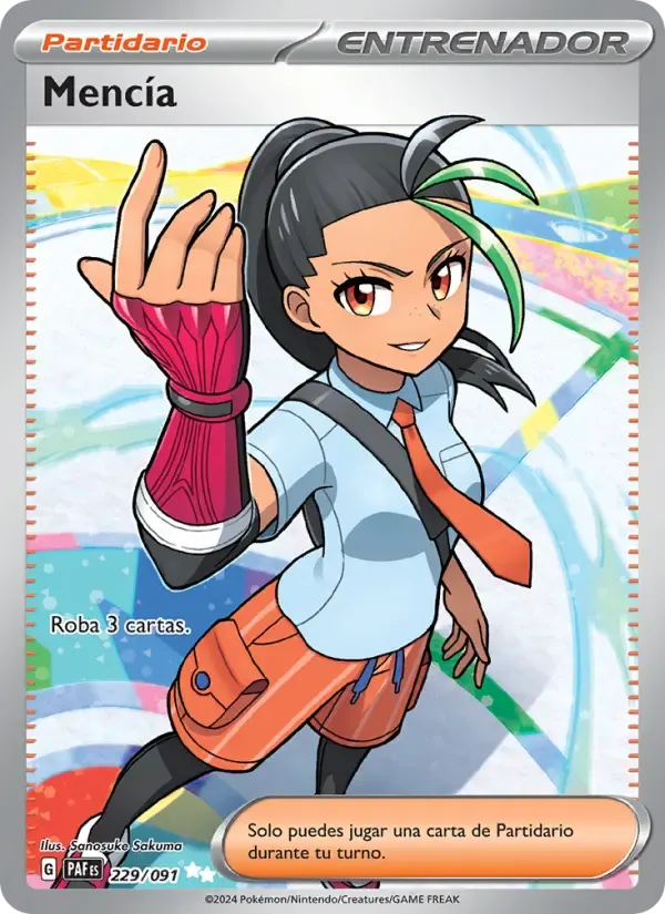 Mencía — Destinos de Paldea 229 Spanish Pokémon card