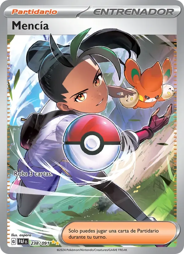 Mencía — Destinos de Paldea 238 Spanish Pokémon card