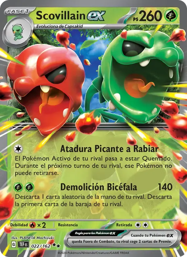 Scovillain ex — Fuerzas Temporales 22 Spanish Pokémon card