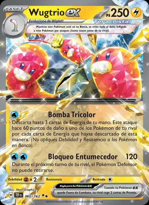 Wugtrio ex — Fuerzas Temporales 60 Spanish Pokémon card