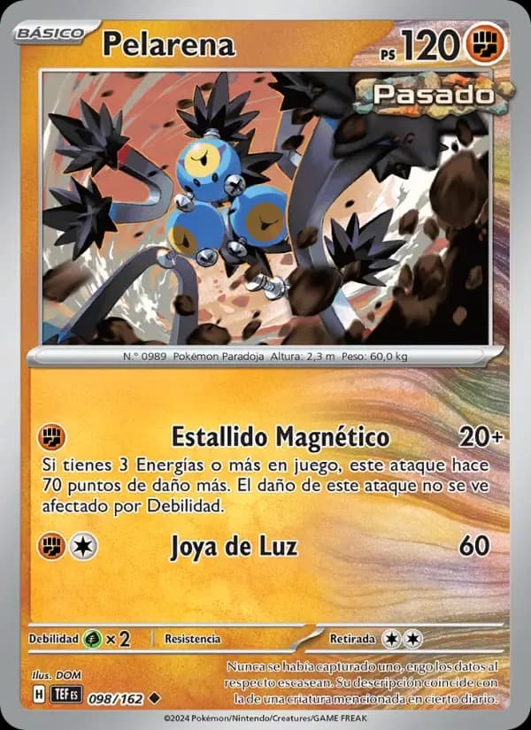 Pelarena — Fuerzas Temporales 98 Spanish Pokémon card