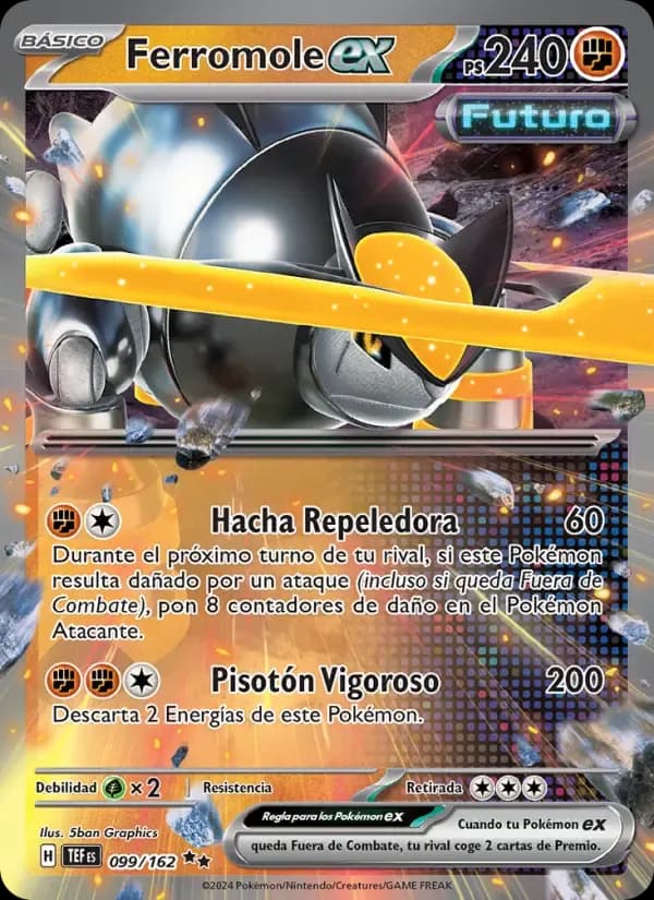 Ferromole ex — Fuerzas Temporales 99 Spanish Pokémon card