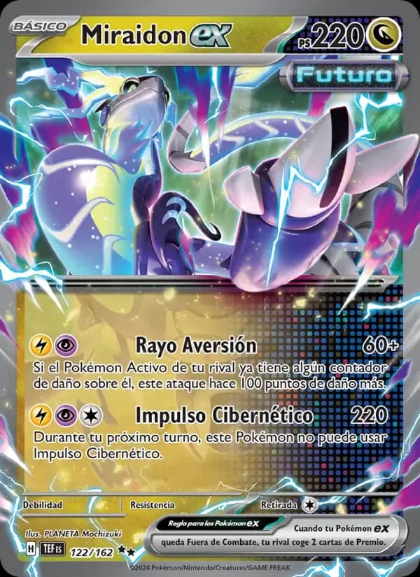 Miraidon ex — Fuerzas Temporales 122 Spanish Pokémon card