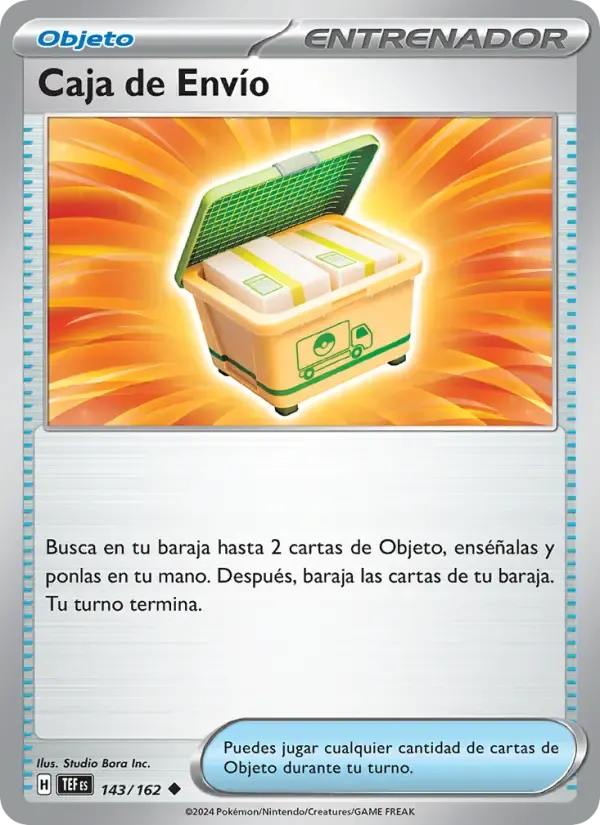 Caja de Envío — Fuerzas Temporales 143 Spanish Pokémon card