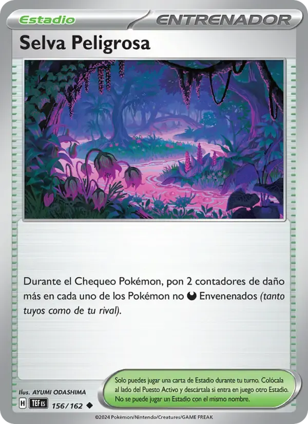 Selva Peligrosa — Fuerzas Temporales 156 Spanish Pokémon card