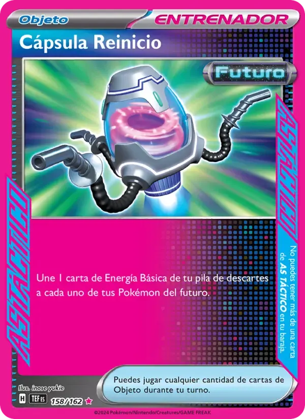 Cápsula Reinicio — Fuerzas Temporales 158 Spanish Pokémon card