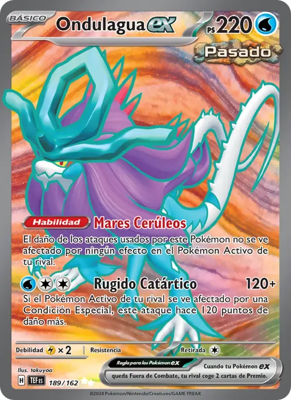 Ondulagua ex — Fuerzas Temporales 189 Spanish Pokémon card