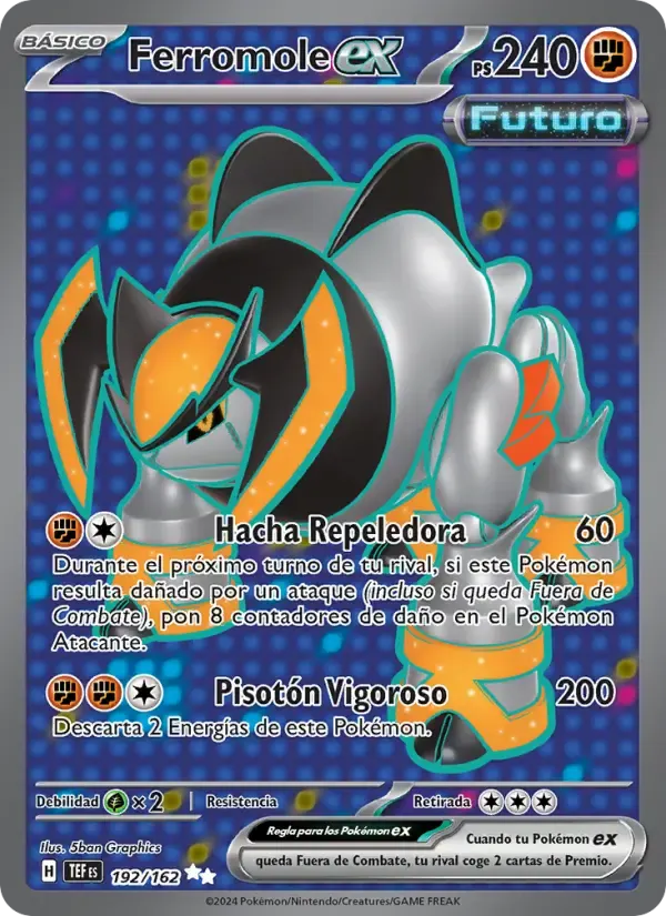 Ferromole ex — Fuerzas Temporales 192 Spanish Pokémon card