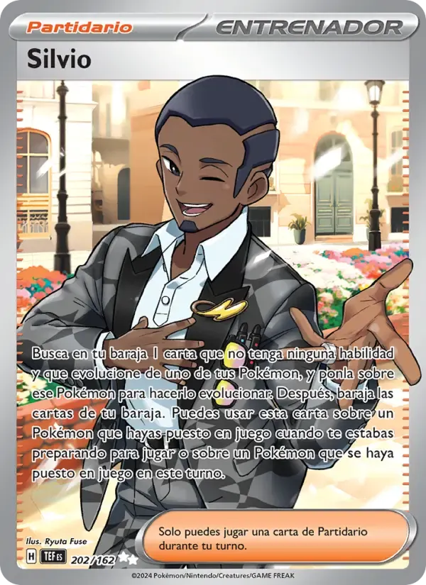 Silvio — Fuerzas Temporales 202 Spanish Pokémon card