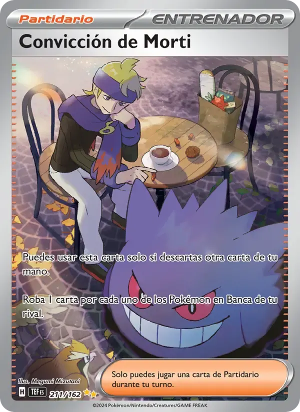 Convicción de Morti — Fuerzas Temporales 211 Spanish Pokémon card