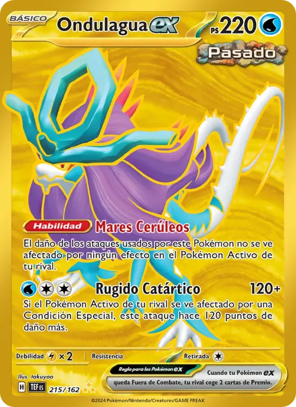 Ondulagua ex — Fuerzas Temporales 215 Spanish Pokémon card