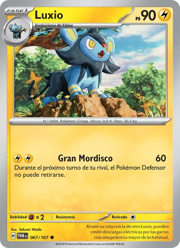 Luxio — Mascarada Crepuscular 67 Spanish Pokémon card