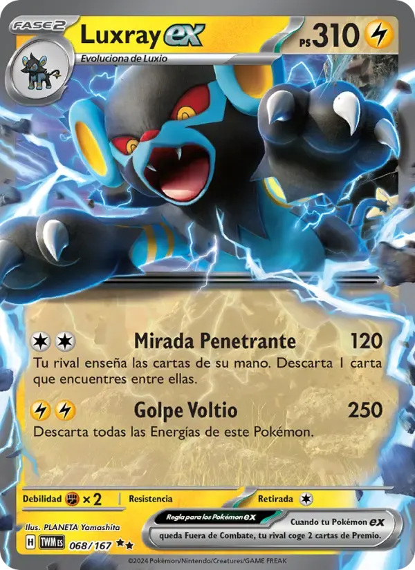 Luxray ex — Mascarada Crepuscular 68 Spanish Pokémon card