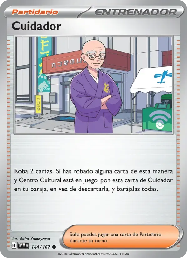 Cuidador — Mascarada Crepuscular 144 Spanish Pokémon card