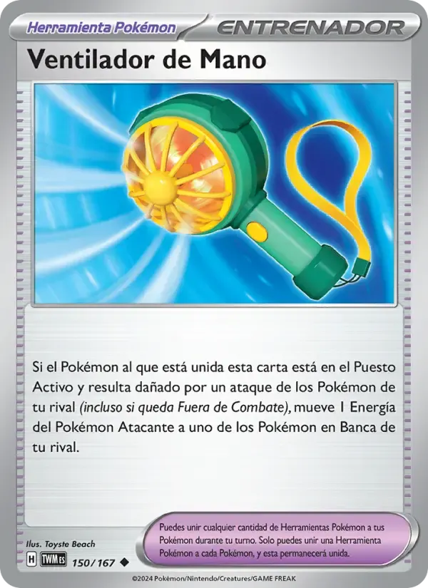 Ventilador de Mano — Mascarada Crepuscular 150 Spanish Pokémon card