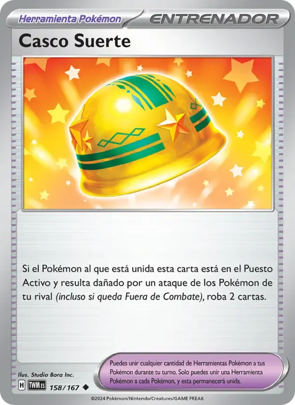 Casco Suerte — Mascarada Crepuscular 158 Spanish Pokémon card