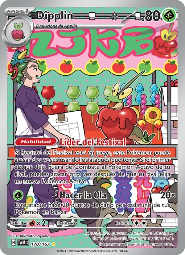 Dipplin — Mascarada Crepuscular 170 Spanish Pokémon card