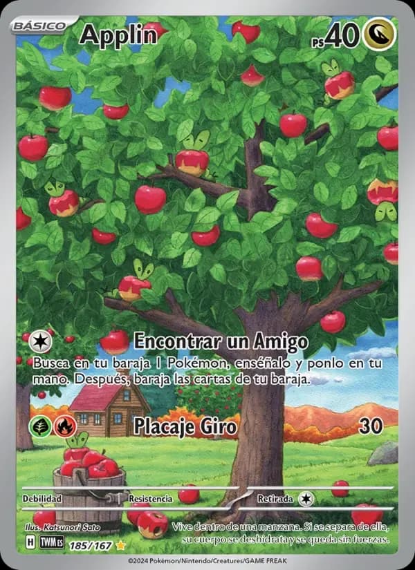 Applin — Mascarada Crepuscular 185 Spanish Pokémon card