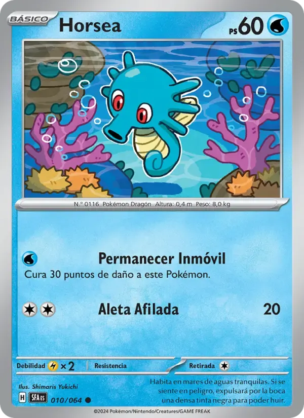 Horsea — Fabula Sombría 10 Spanish Pokémon card