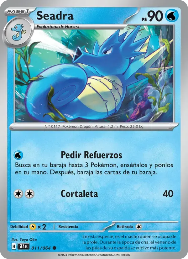 Seadra — Fabula Sombría 11 Spanish Pokémon card