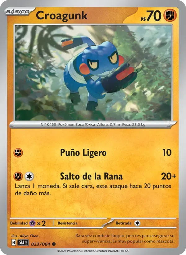 Croagunk — Fabula Sombría 23 Spanish Pokémon card