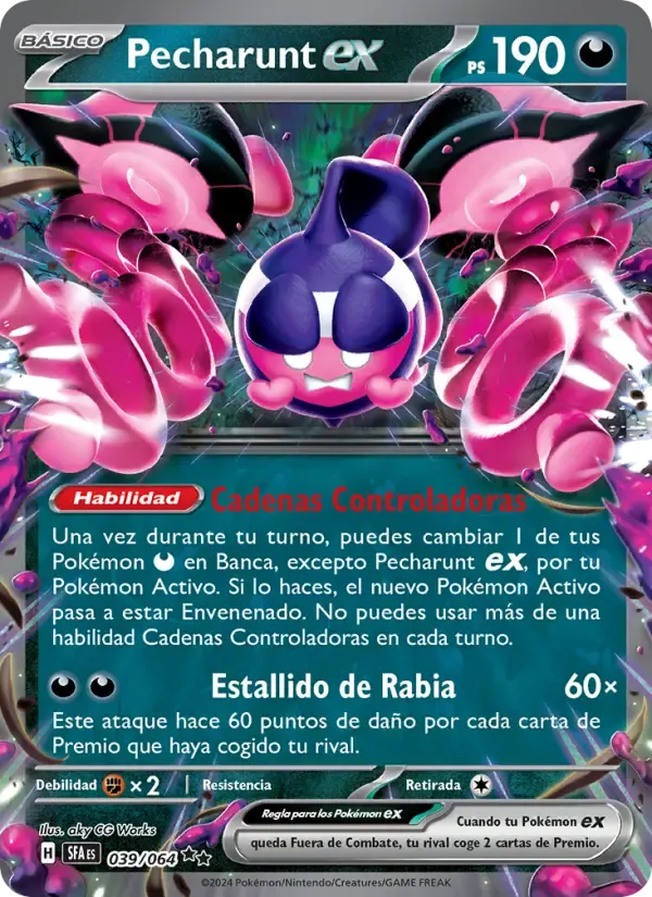 Pecharunt ex — Fabula Sombría 39 Spanish Pokémon card