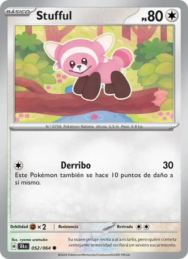 Stufful — Fabula Sombría 52 Spanish Pokémon card