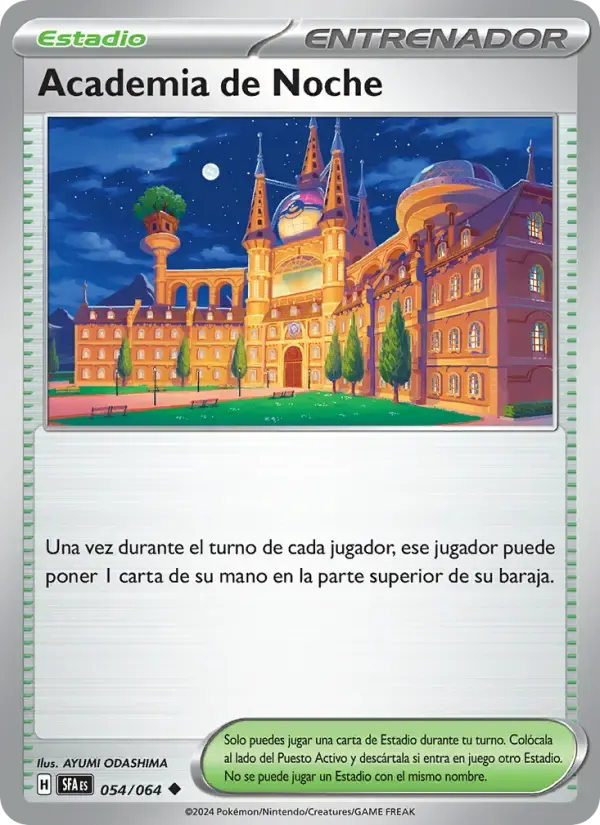 Academia de Noche — Fabula Sombría 54 Spanish Pokémon card