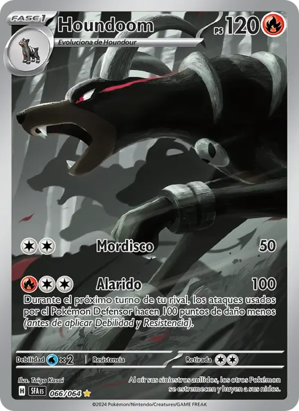Houndoom — Fabula Sombría 66 Spanish Pokémon card